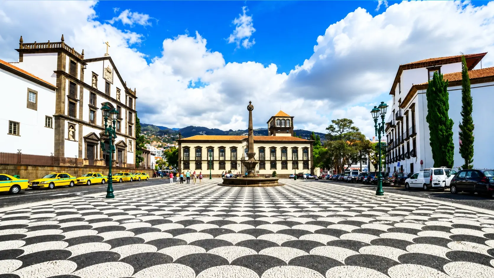 Funchal Centro Madeira hotels 2026: historic Old Town Zona Velha with painted cobblestone streets, Se Cathedral, Monte cable car station, and boutique hotels from €37/night - best neighborhood for first-time visitors to Madeira Portugal